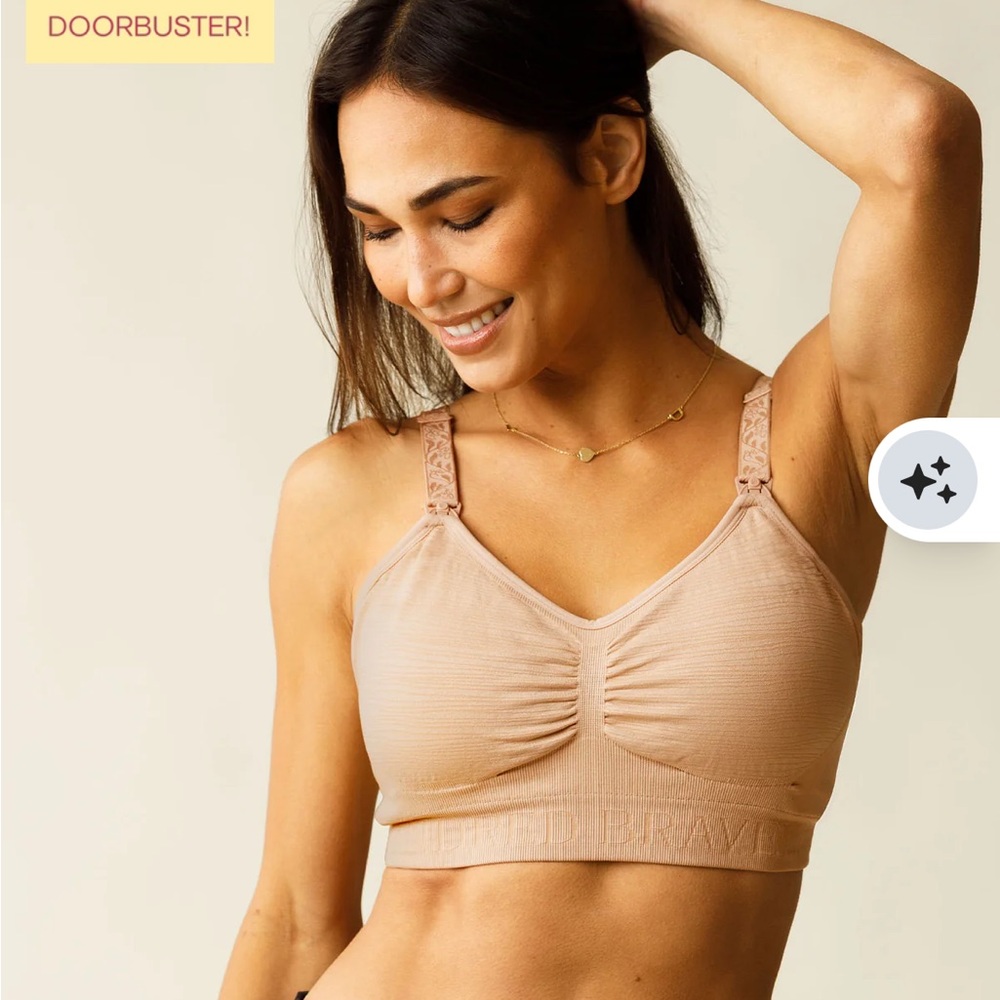 Tan Kindred Bravely Sublime Hands-Free Pumping & Nursing Bra